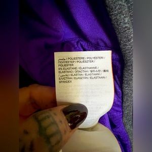 Superdry. Women’s XS. Gray, purple lining, with reflective trimmings around.